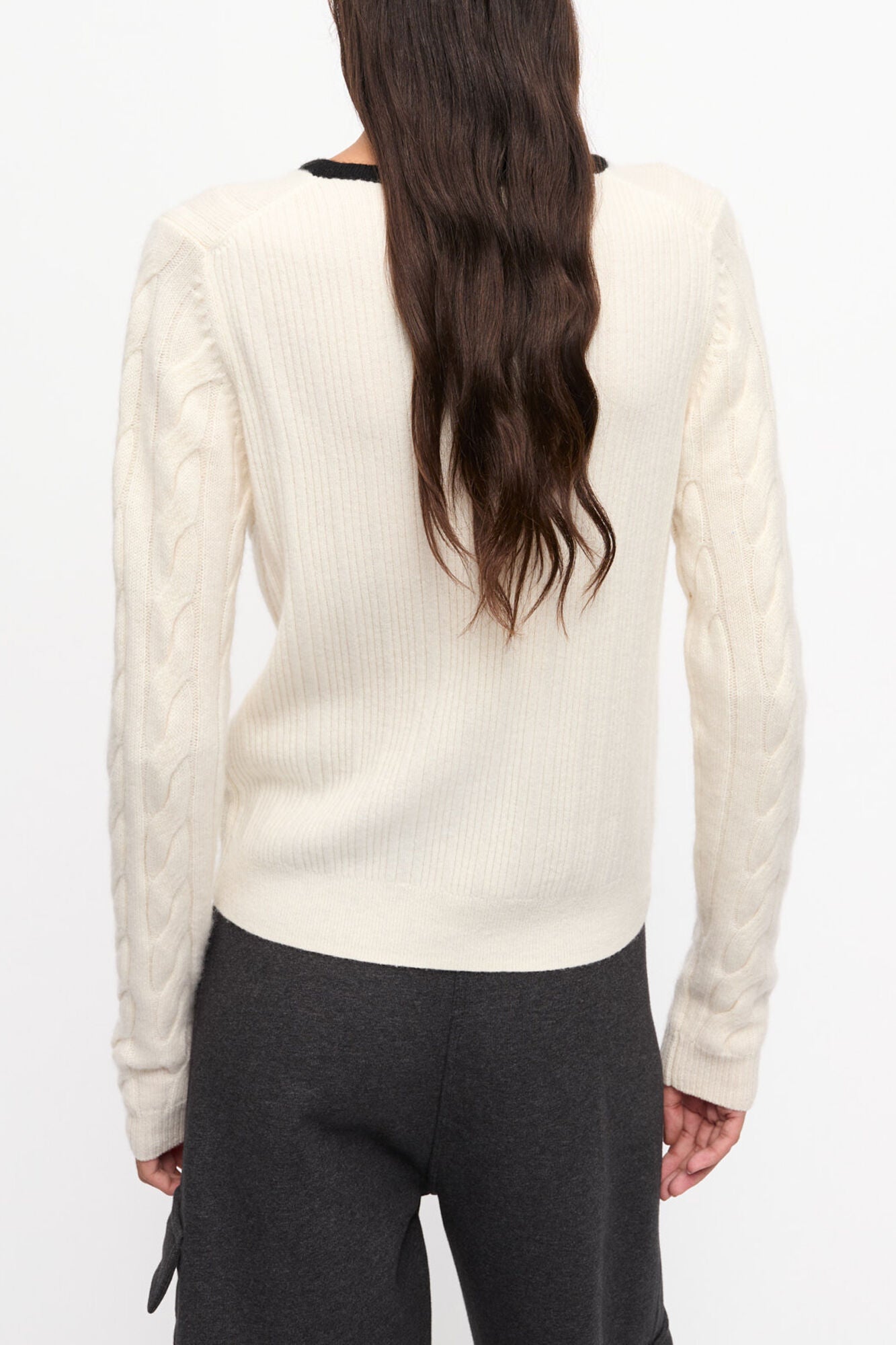 Cardigan in White Cashmere Mix - GANNI