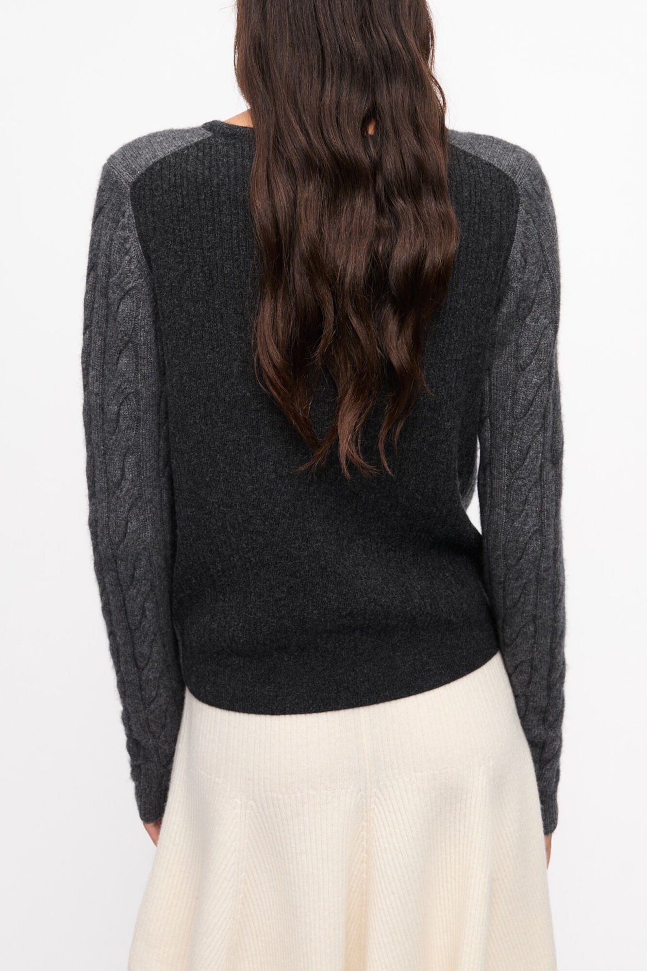 Grey and Black Cashmere Mix Tie String Cardigan - GANNI
