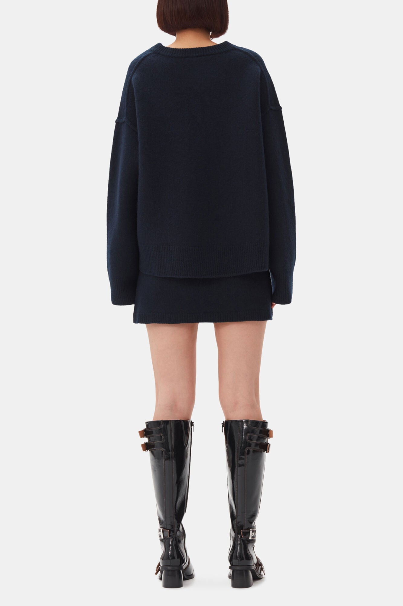 Dark Blue Wool Sweater - GANNI