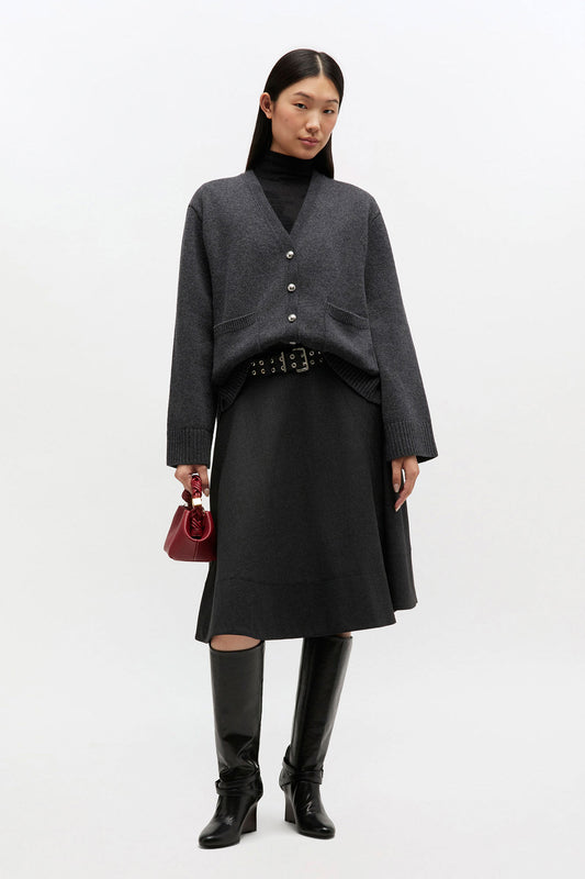 Wool Suiting Wrap Skirt - GANNI