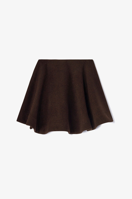 Peacoat Wool Circle Skirt - GANNI