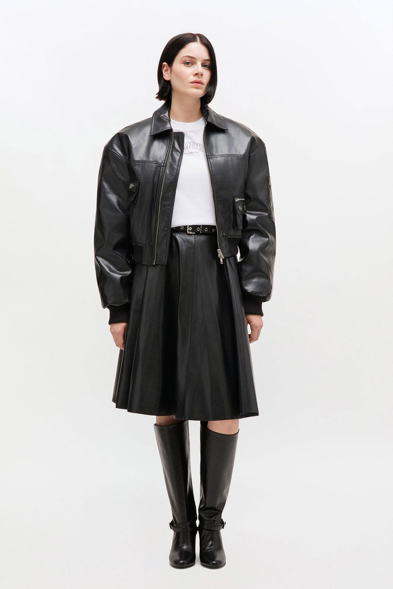 Recycled Leather Skirt - GANNI