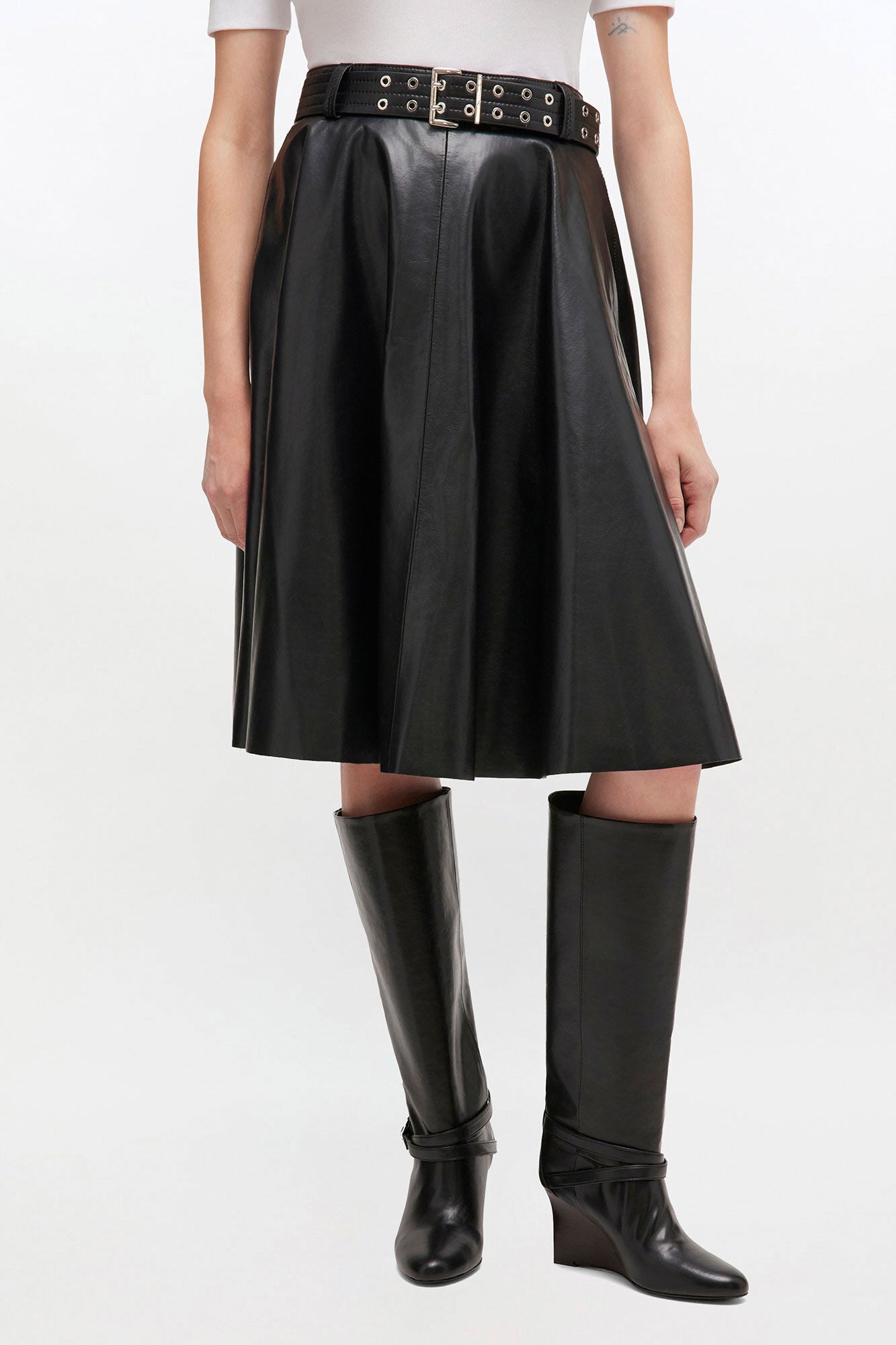 Recycled Leather Skirt - GANNI