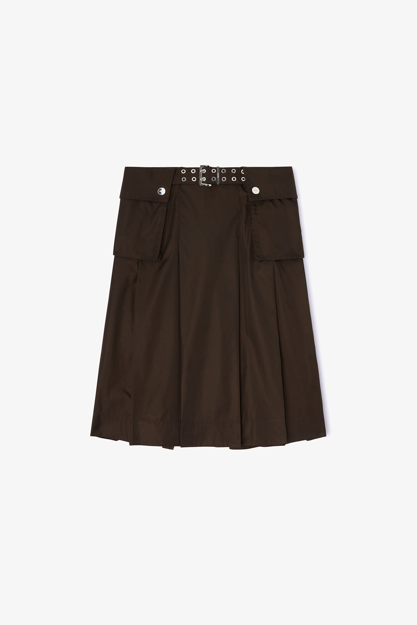Duchesse Nylon Pleated Skirt - GANNI