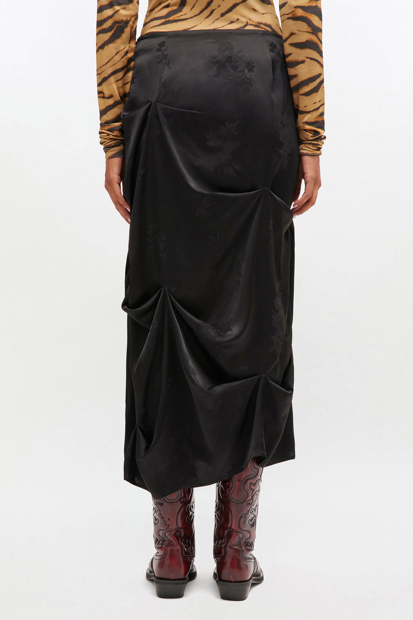 Black Draped Skirt - GANNI