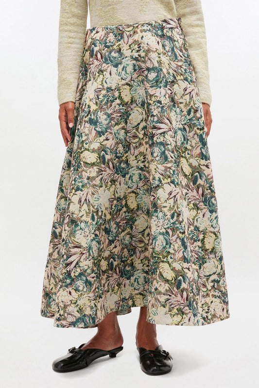 Tapestry Long Circle Skirt - GANNI