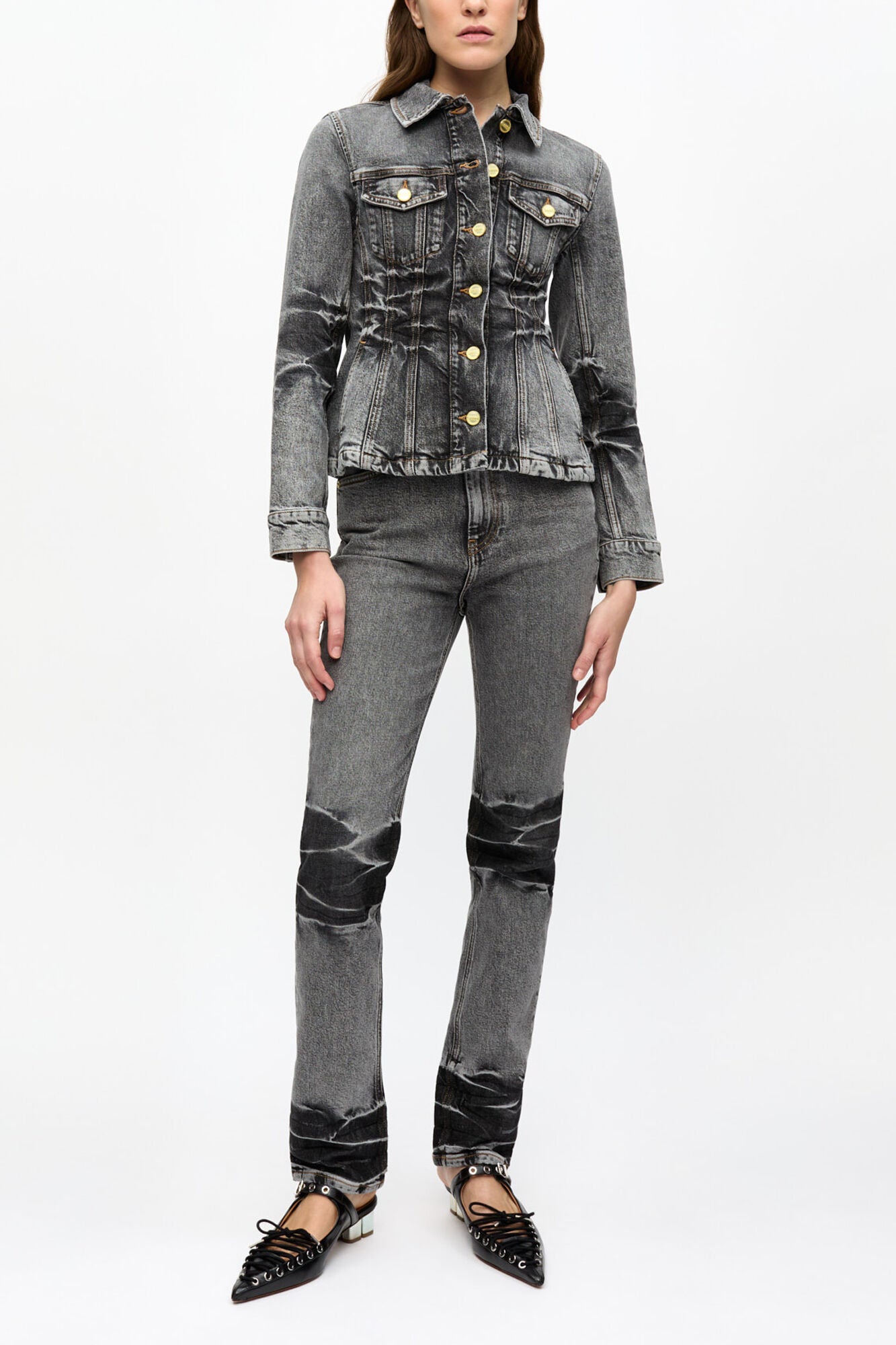 Black Washed Carri Jeans - GANNI