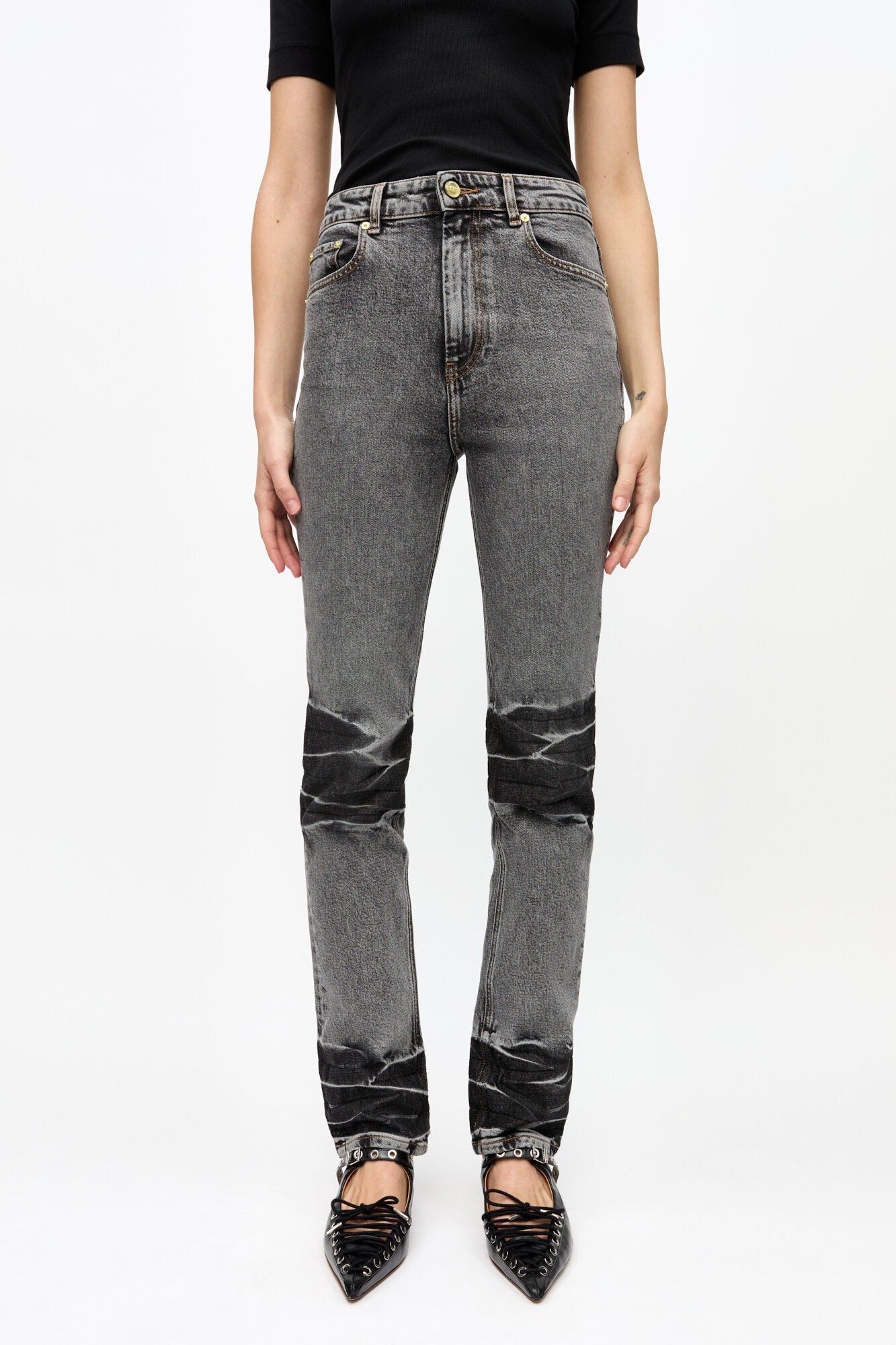 Black Washed Carri Jeans - GANNI