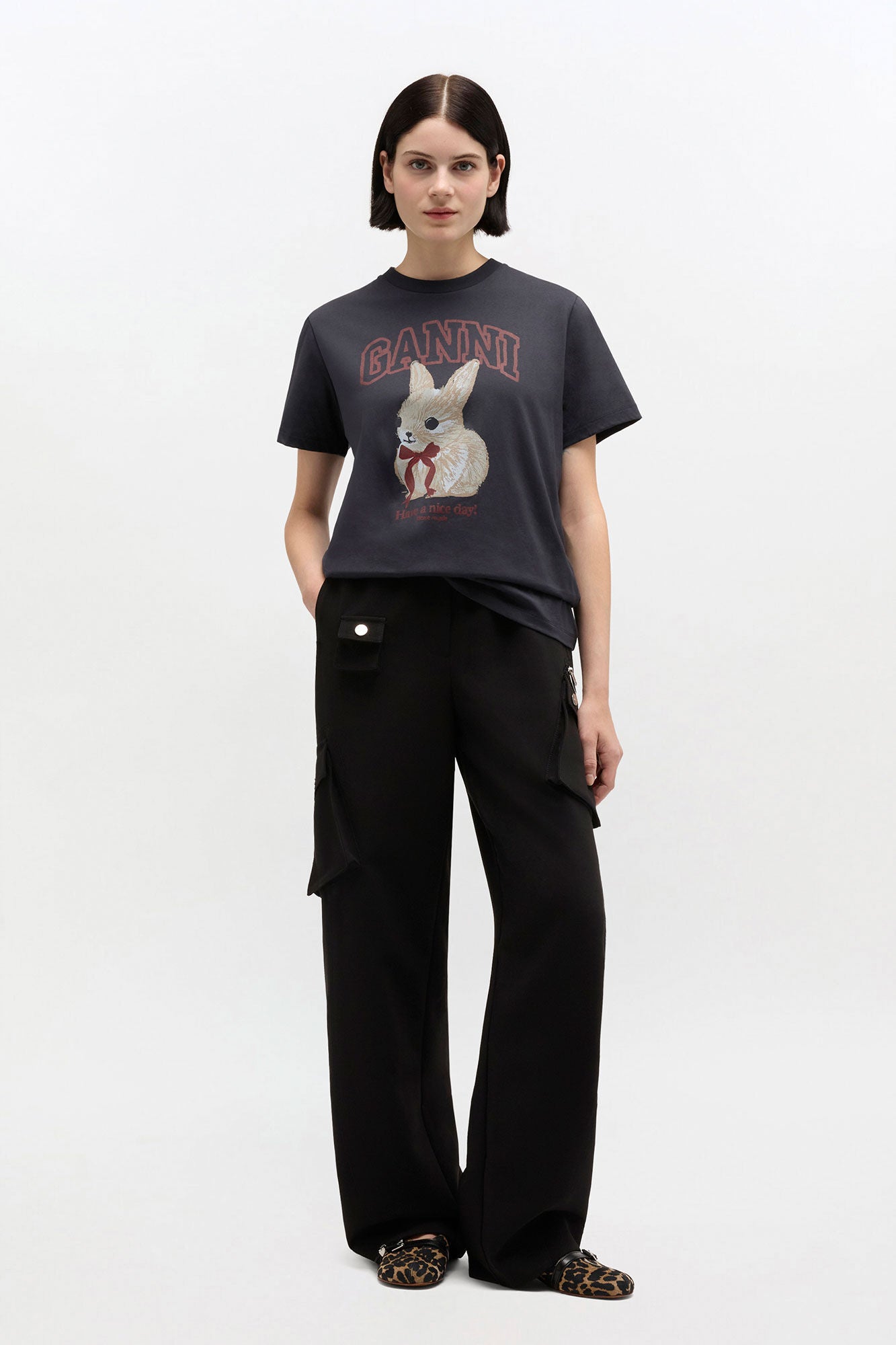 Black Twill Suiting Pants - GANNI