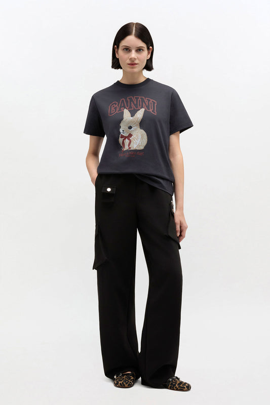 Black Twill Suiting Pants - GANNI