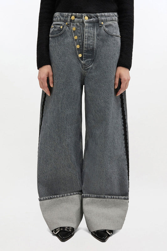 Baggy Jeans with Double Fly - GANNI