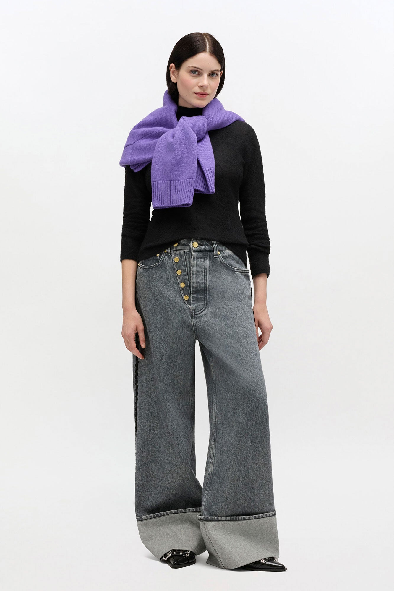 Baggy Jeans with Double Fly - GANNI