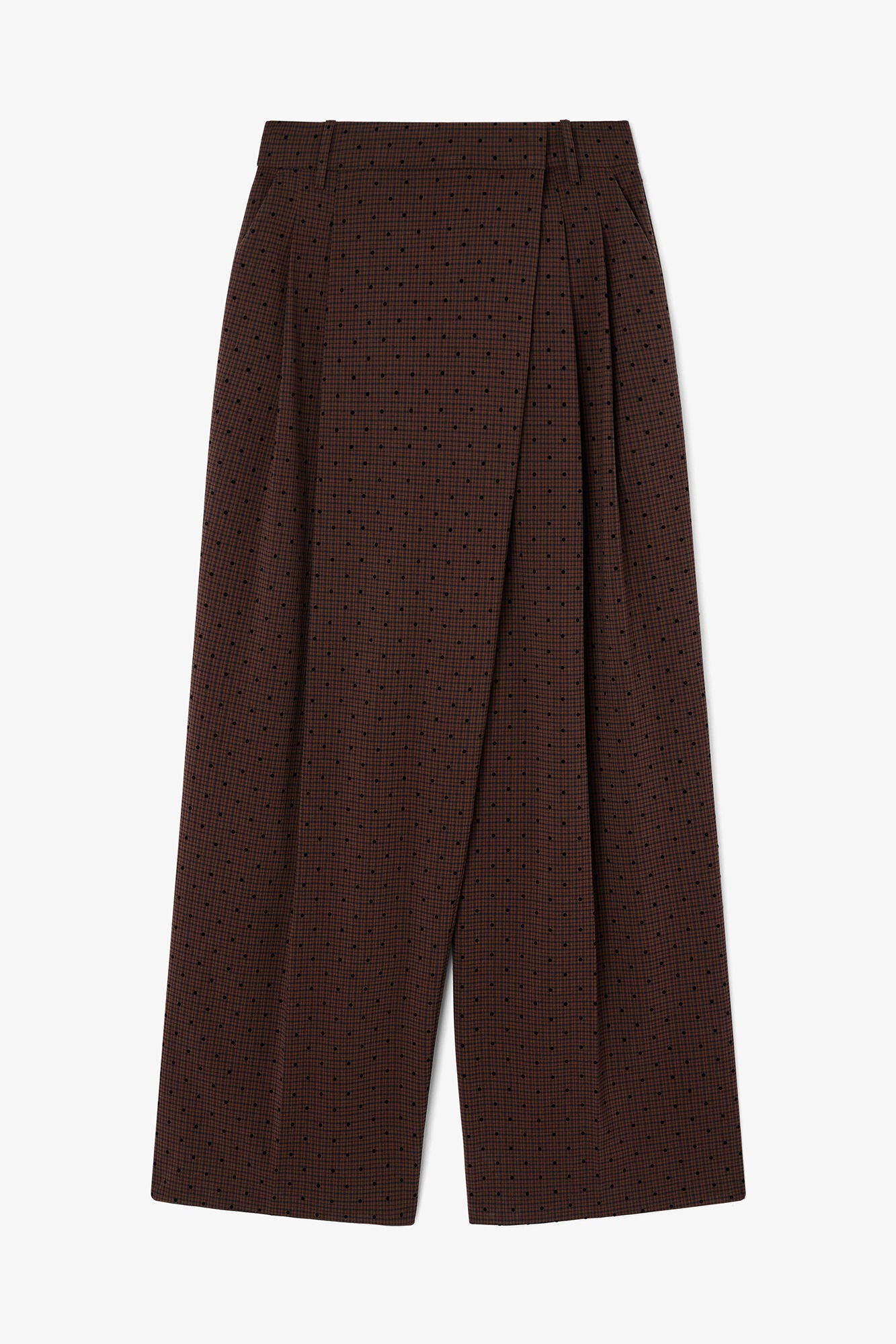 Flock Check Cross-over Pants - GANNI