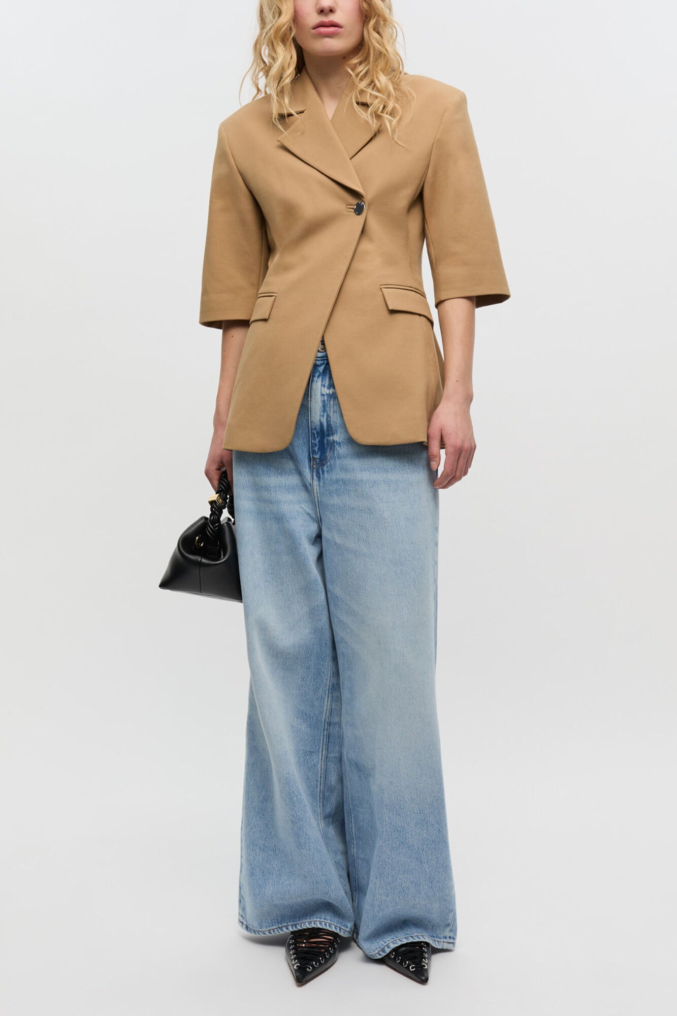 Baggy Wide Jeans in Light Blue Denim - GANNI