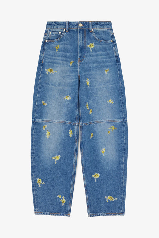 Stary Jeans in Printed Denim - GANNI