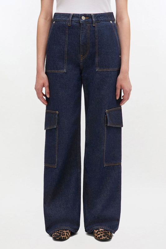 Angi Jeans in Dark Rinse Denim - GANNI