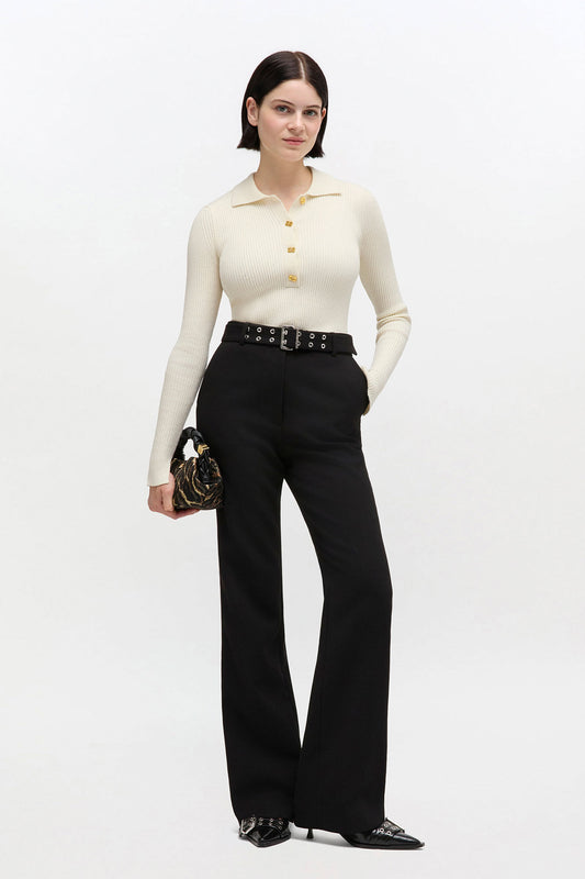 Black Belted Pants - GANNI