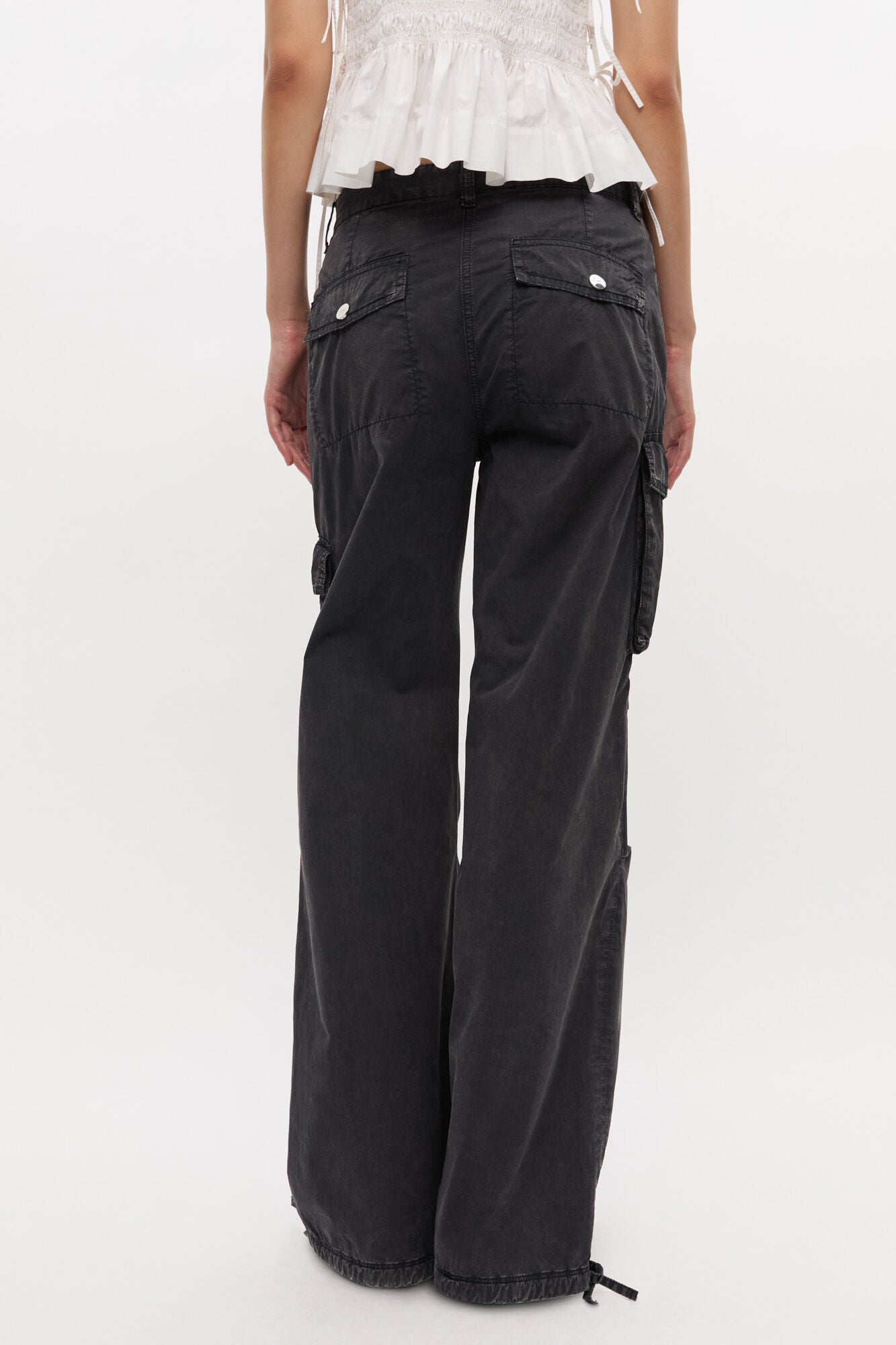 Black Washed Twill Pants - GANNI