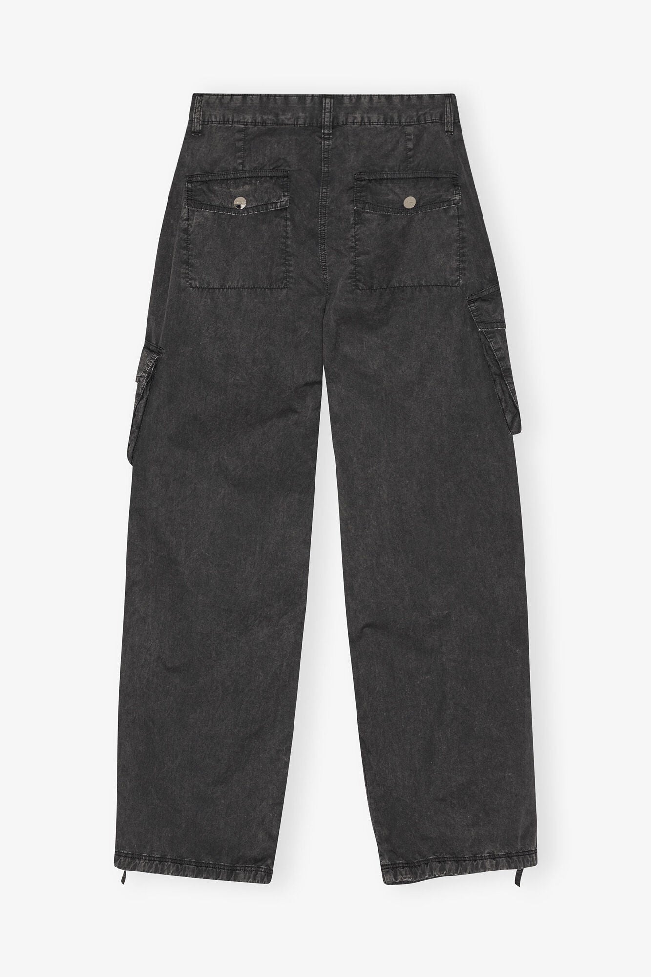 Black Washed Twill Pants - GANNI