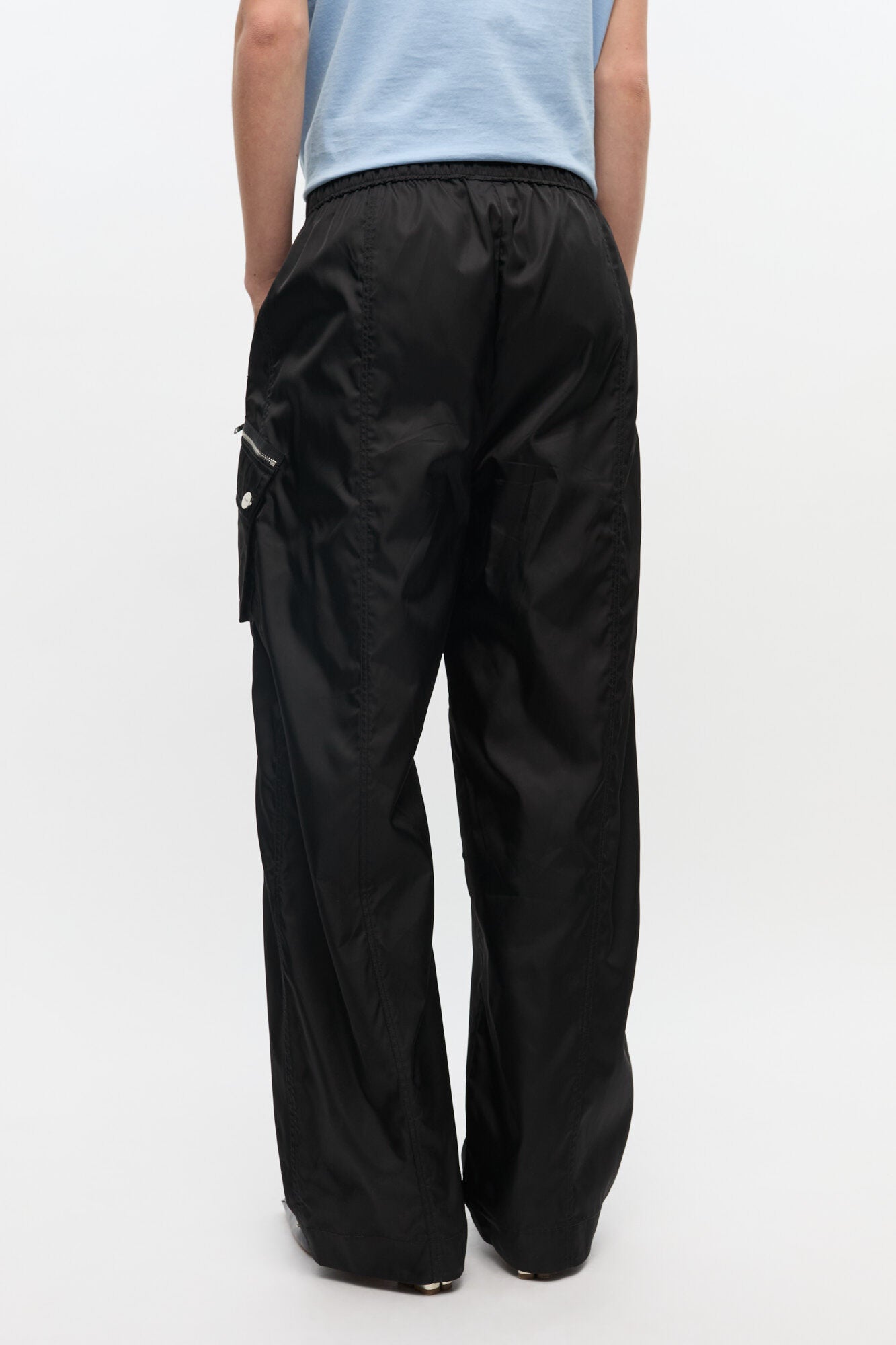 Black Nylon Elasticated Pants - GANNI