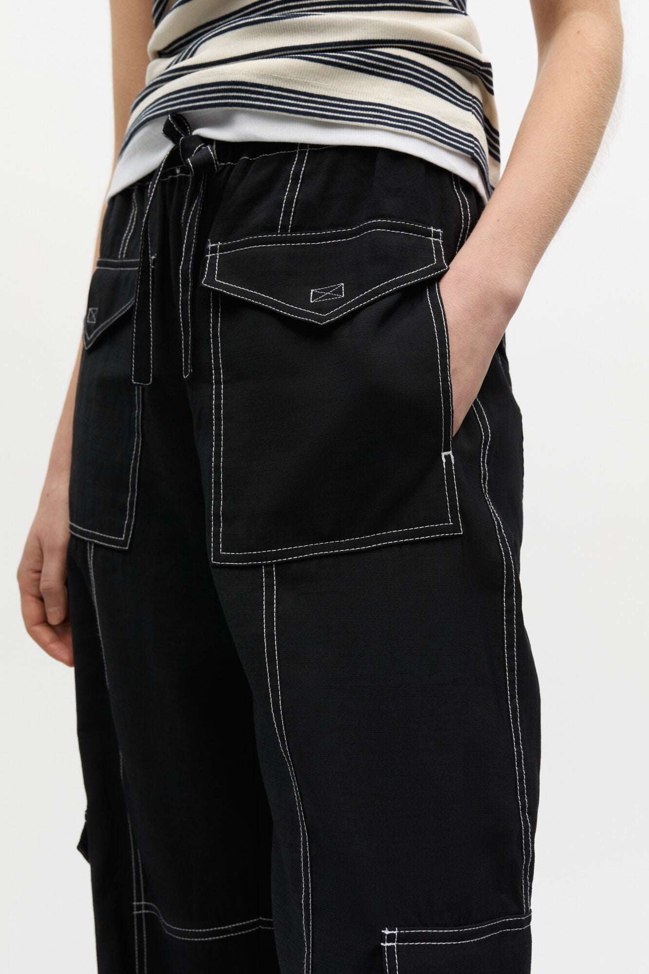 Light Slub Pocket Pants - GANNI