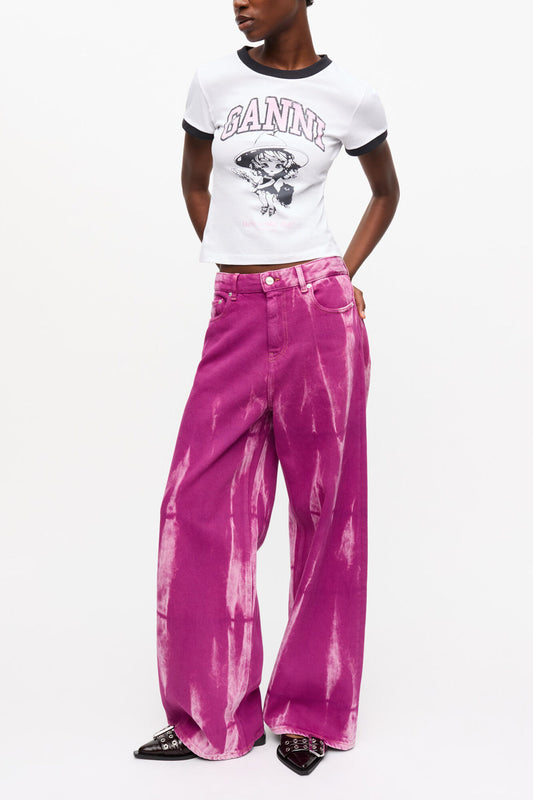 Purple Overdyed Marri Jeans - GANNI