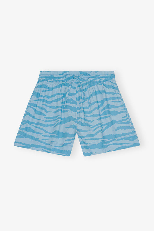 Printed Cotton Elasticated Shorts - GANNI