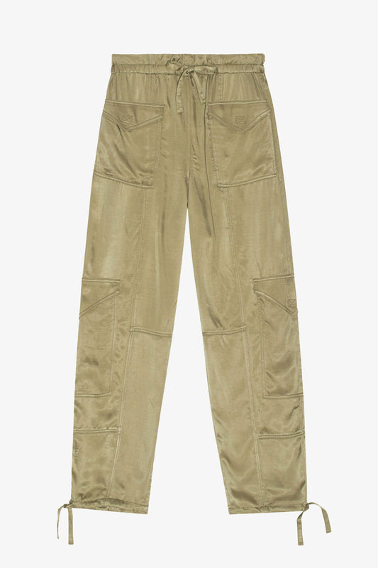 Washed Satin Pants - GANNI