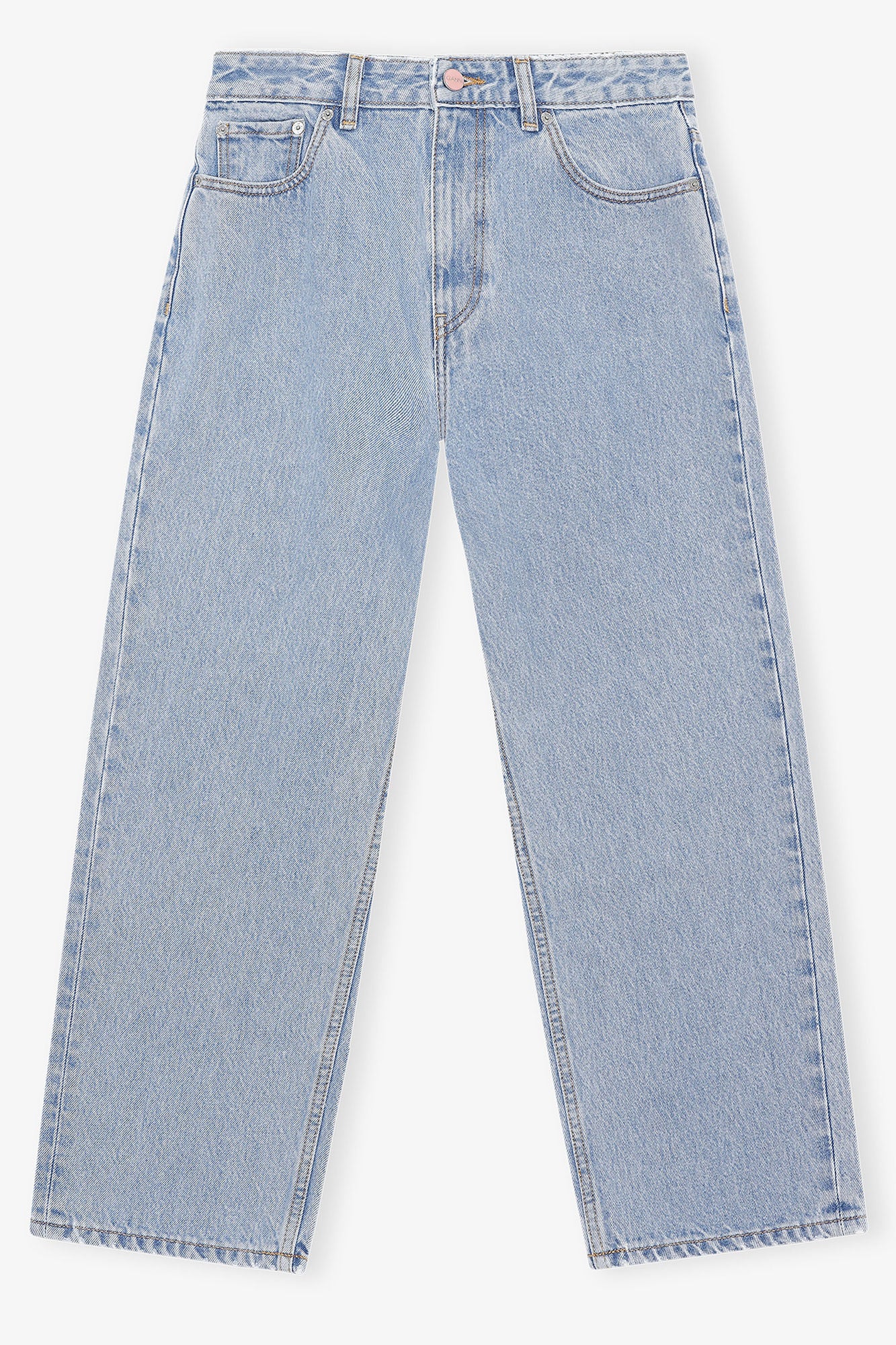 Misy Cropped Jeans in Rigid Denim - GANNI