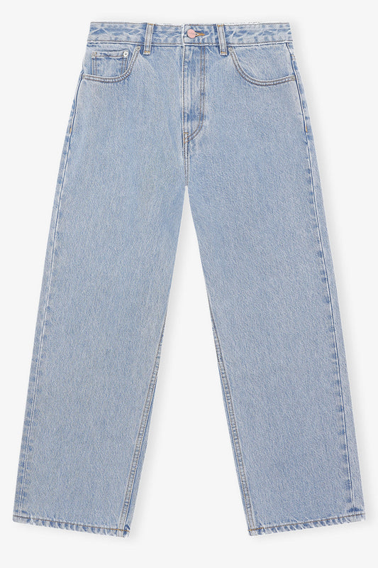 Misy Cropped Jeans in Rigid Denim - GANNI