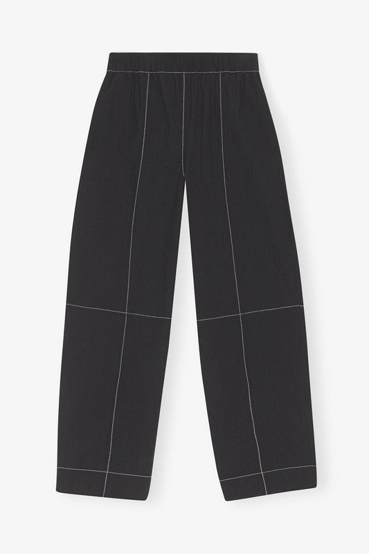 Black Elasticated Curve Pants - GANNI