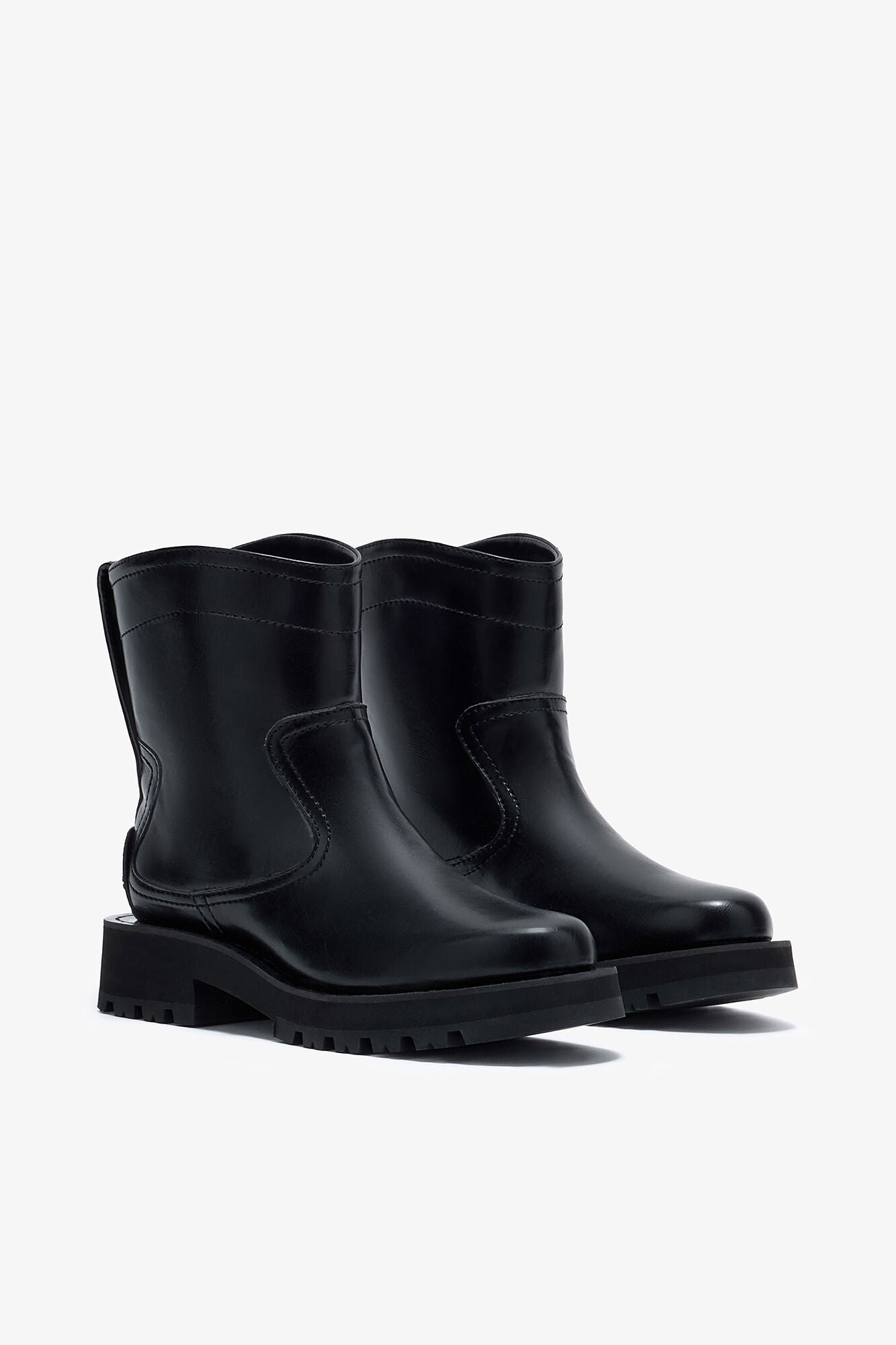 Low Boots in Black Oleatex - GANNI