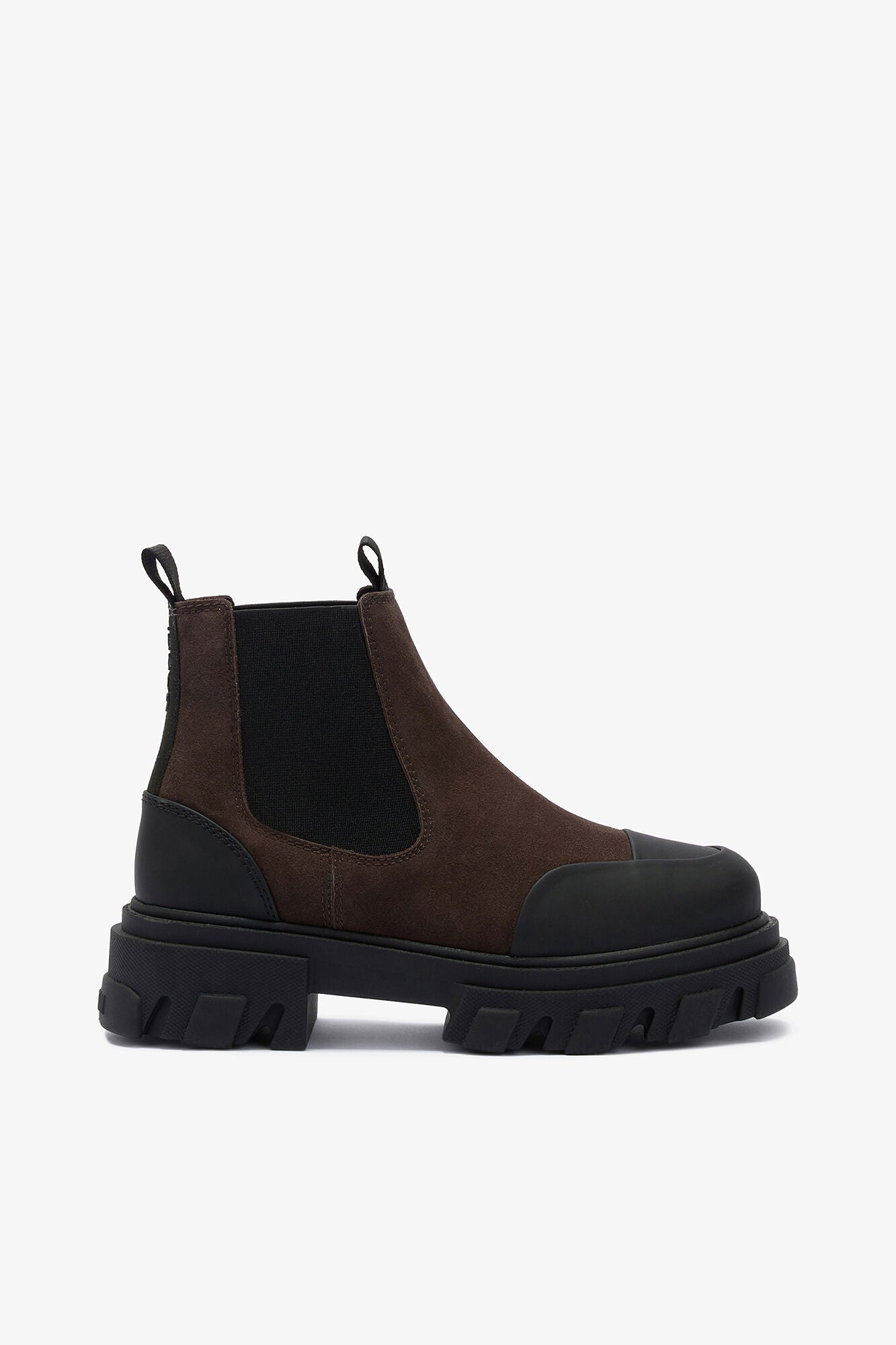 Cleated Low Chelsea Boots in Brown - GANNI