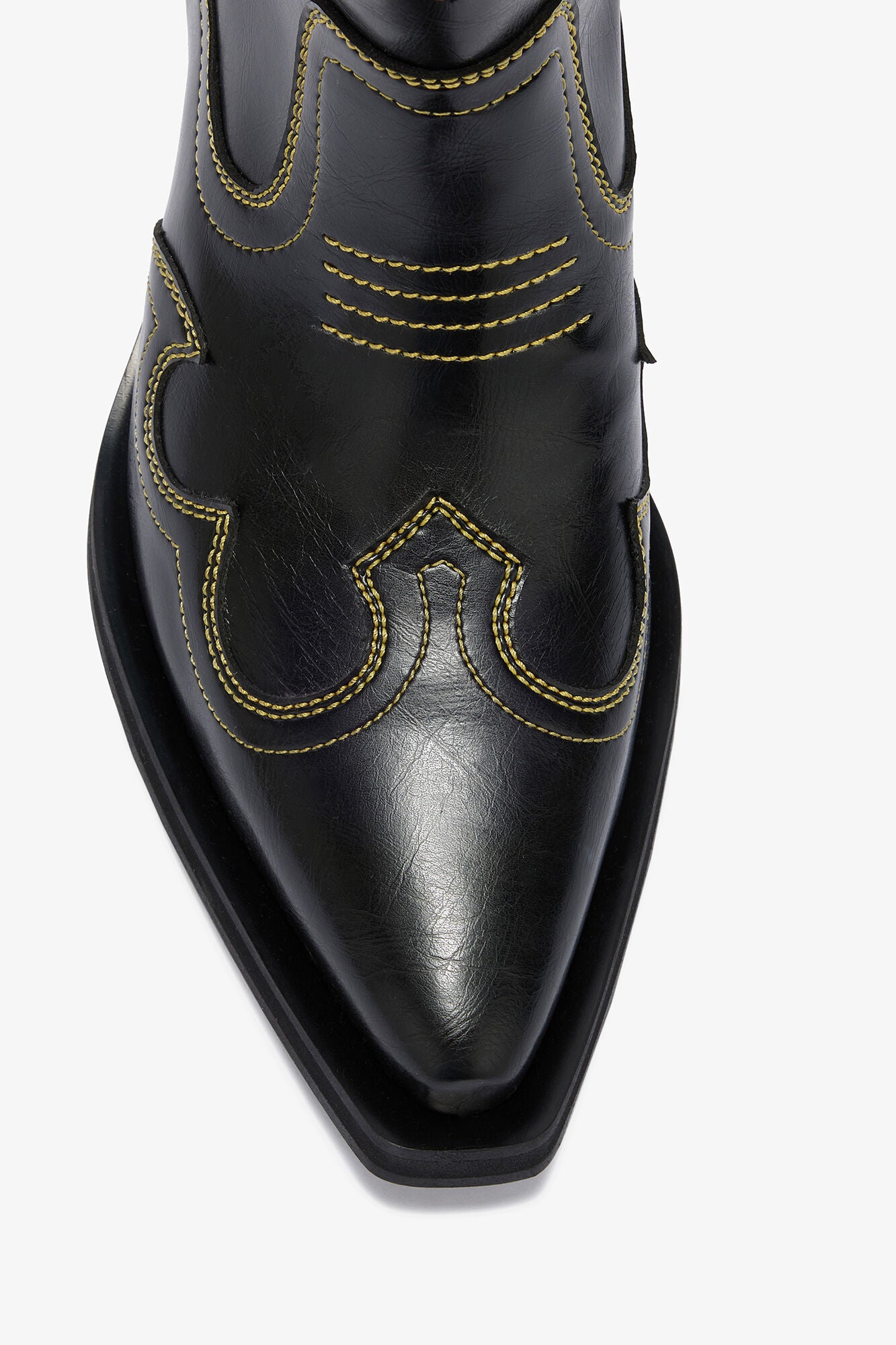 Low Shaft Embroidered Western Boots - GANNI