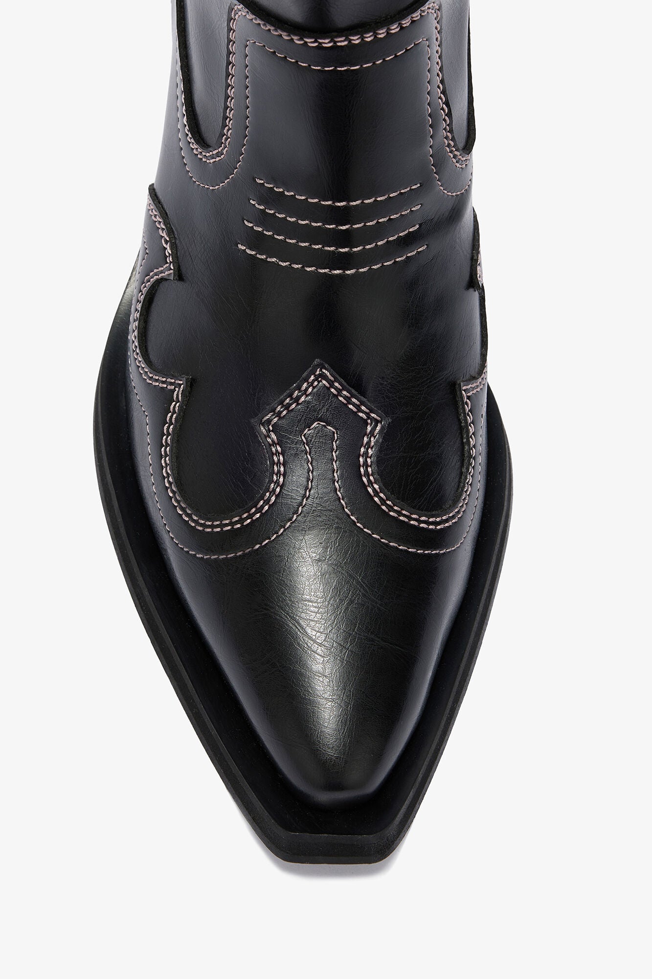 Low Shaft Embroidered Western Boots - GANNI
