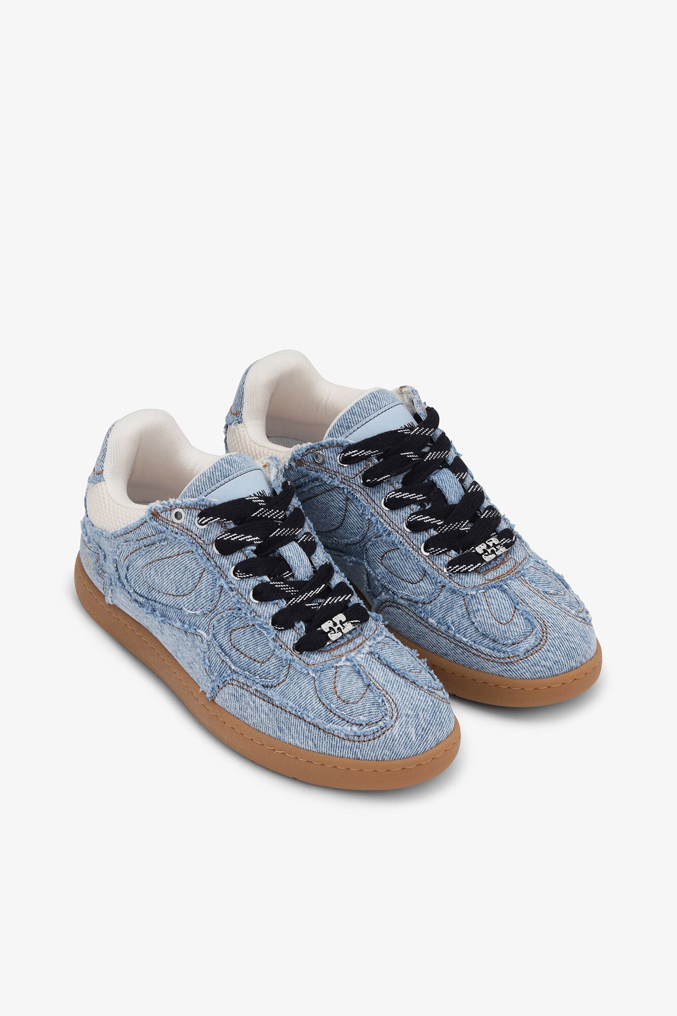 08 Denim Raw Edge Sneakers - GANNI