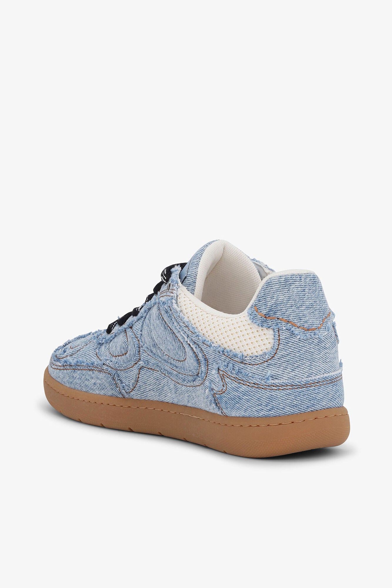 08 Denim Raw Edge Sneakers - GANNI