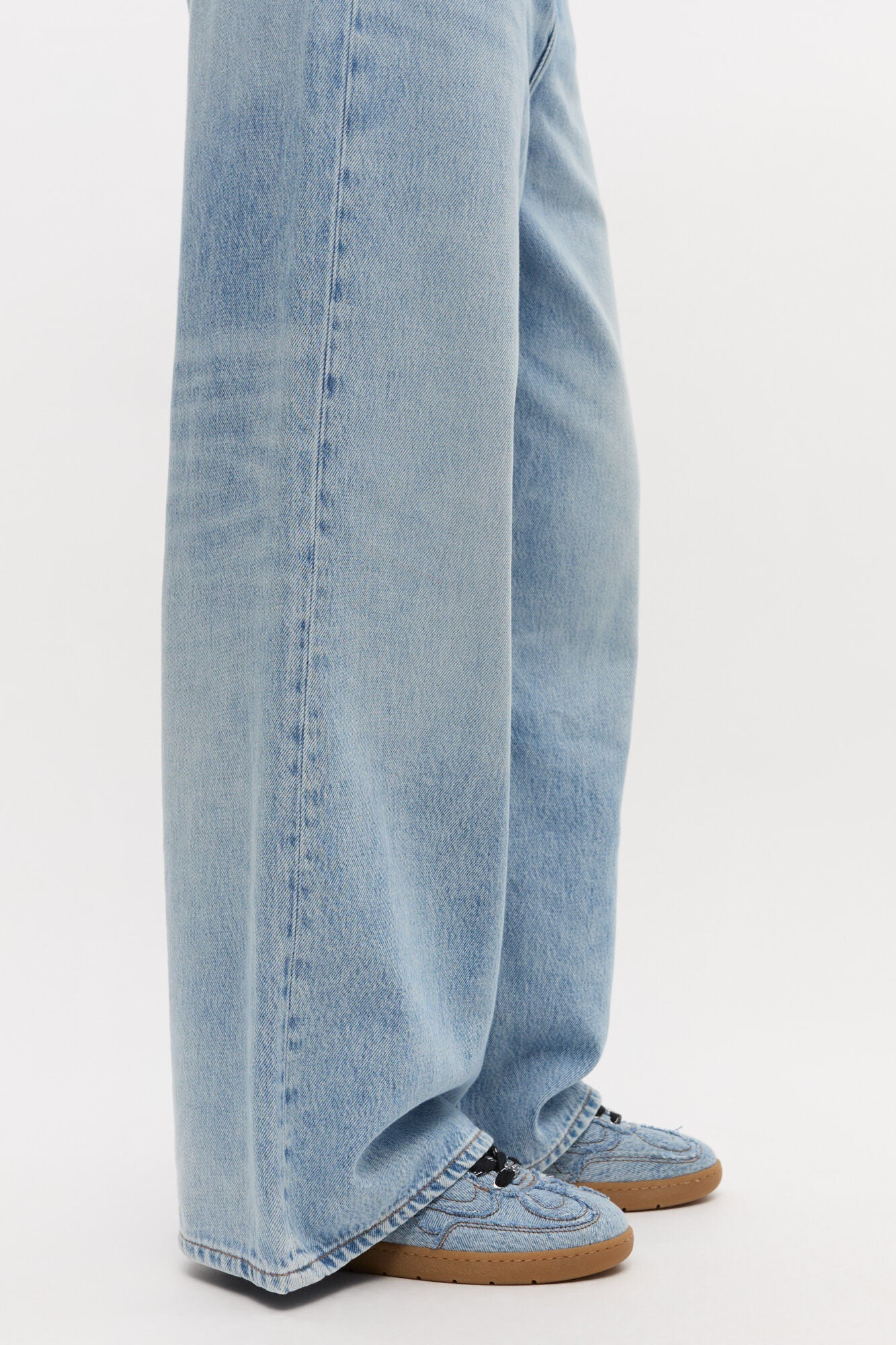 08 Denim Raw Edge Sneakers - GANNI
