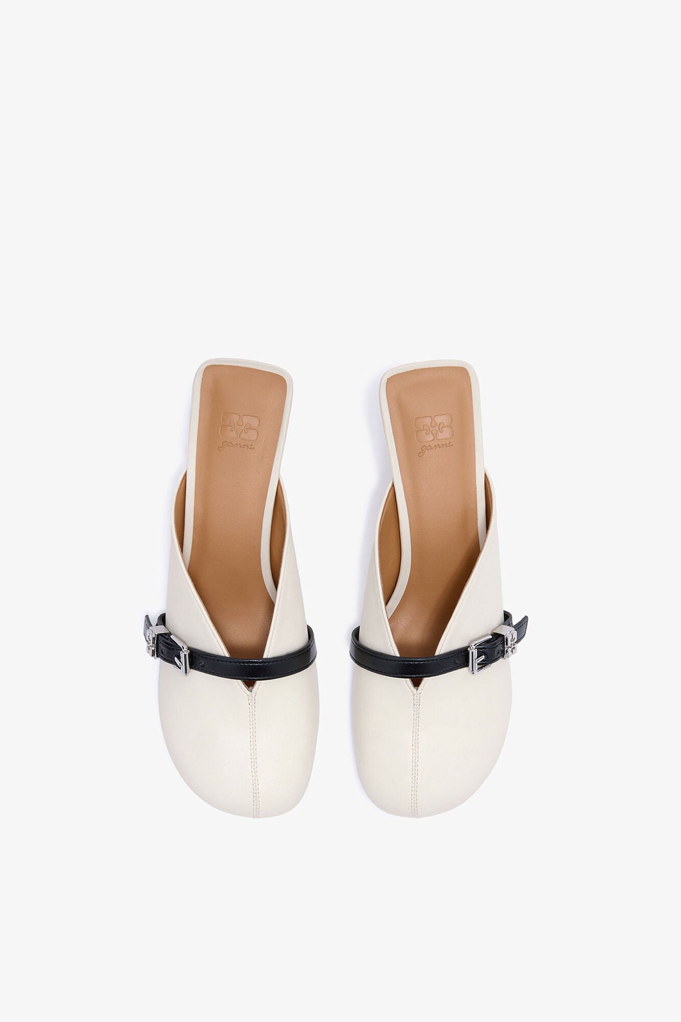 Sue Heeled Mules in white - GANNI