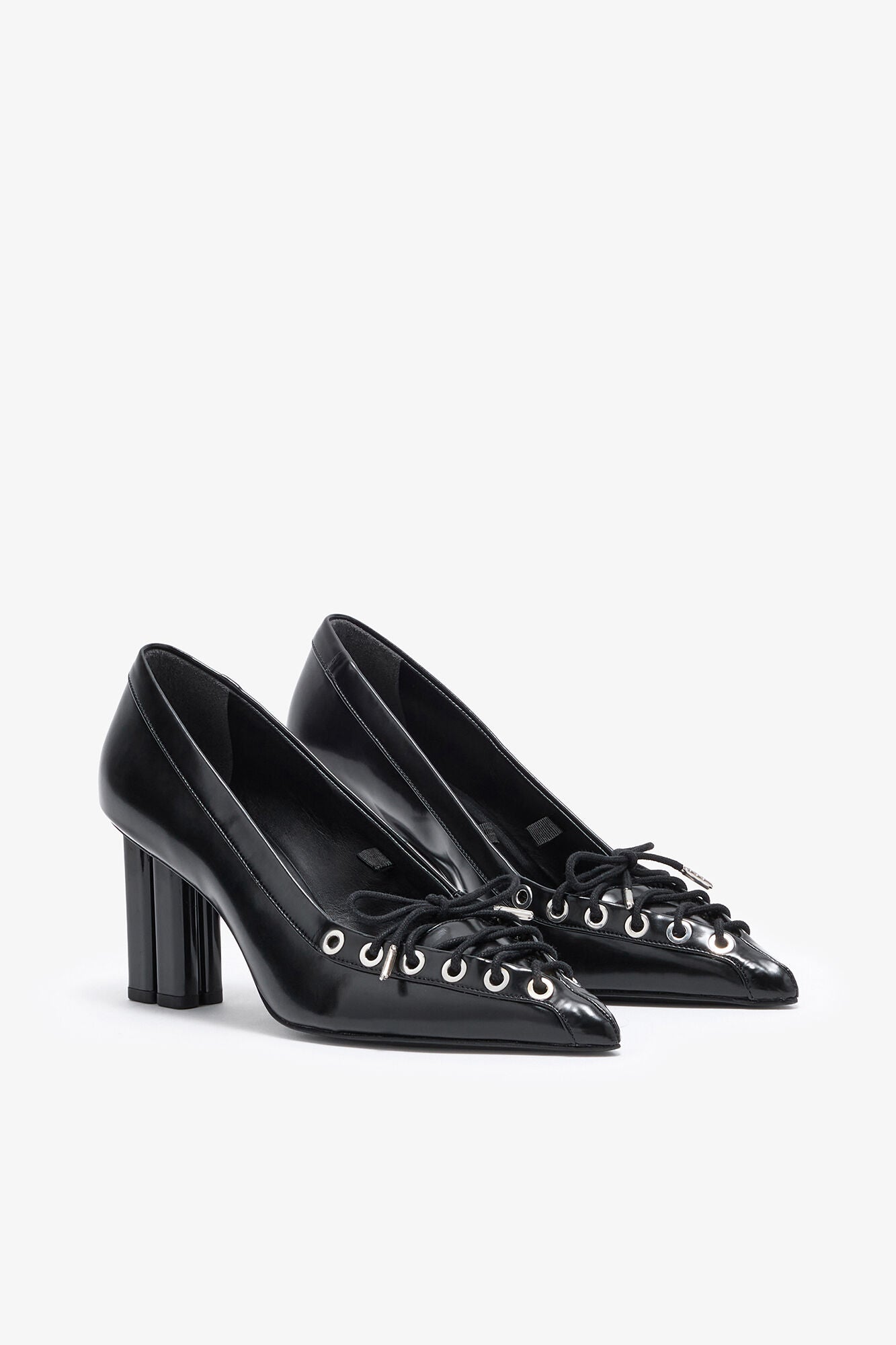 Lace Up Butterfly High Pump in Black - GANNI