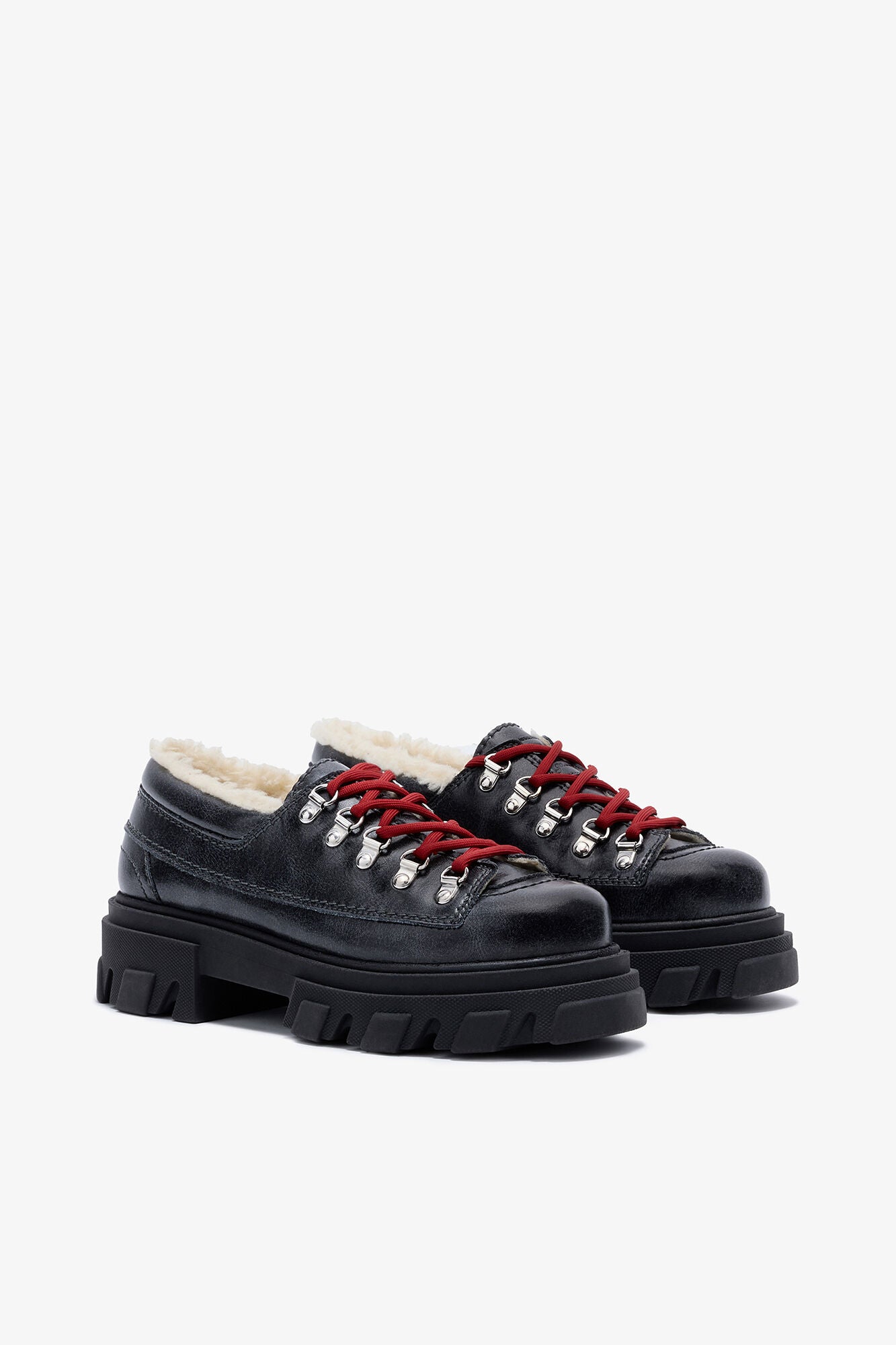 Cleated Derbies in Grey - GANNI
