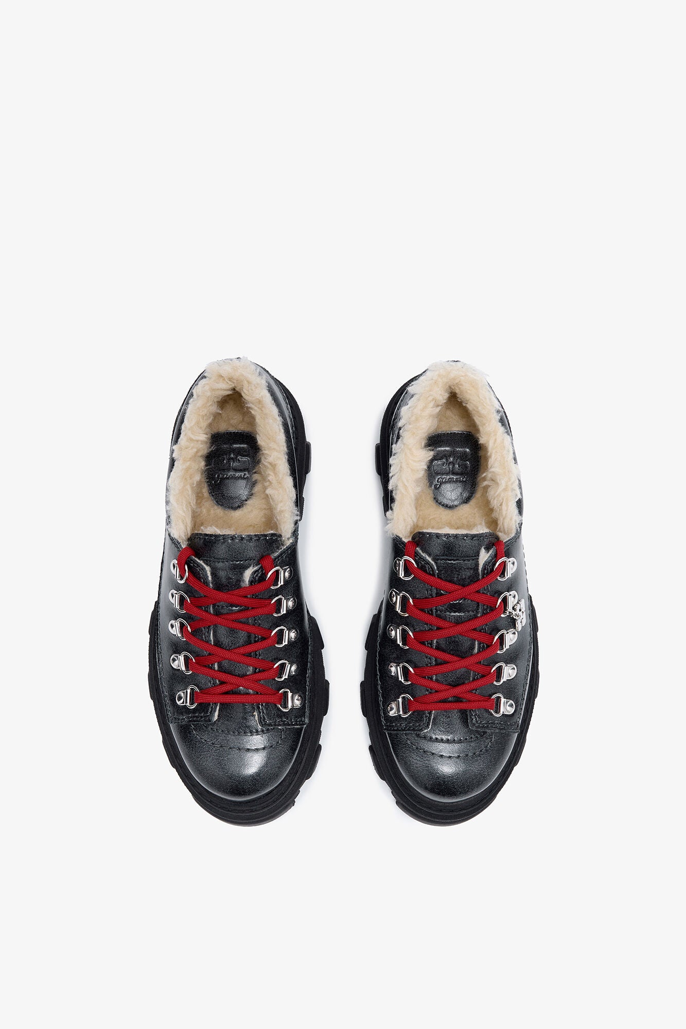 Cleated Derbies in Grey - GANNI