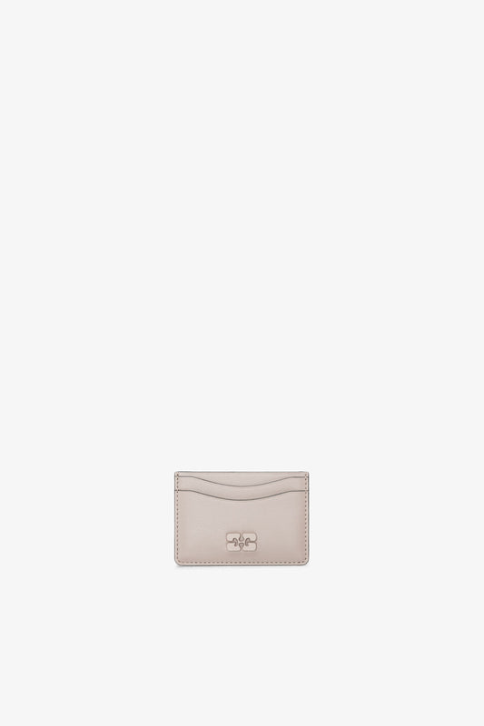 Oyster Gray Bou Card Holder in Grey - GANNI