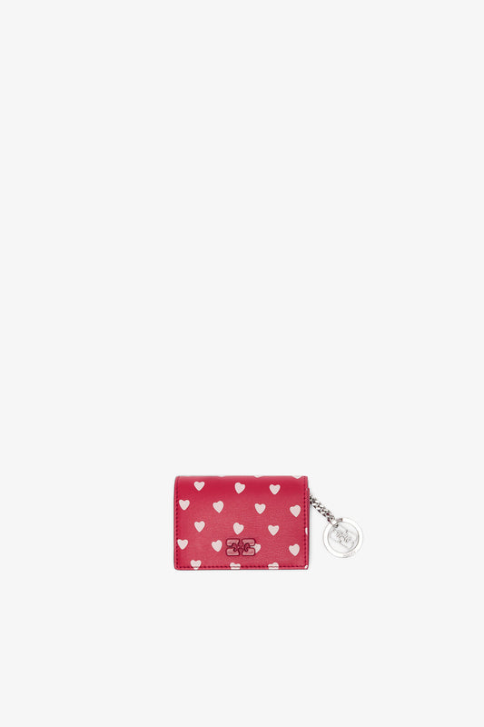 Barbados Cherry Bou Card Holder With Flap with Dots - GANNI