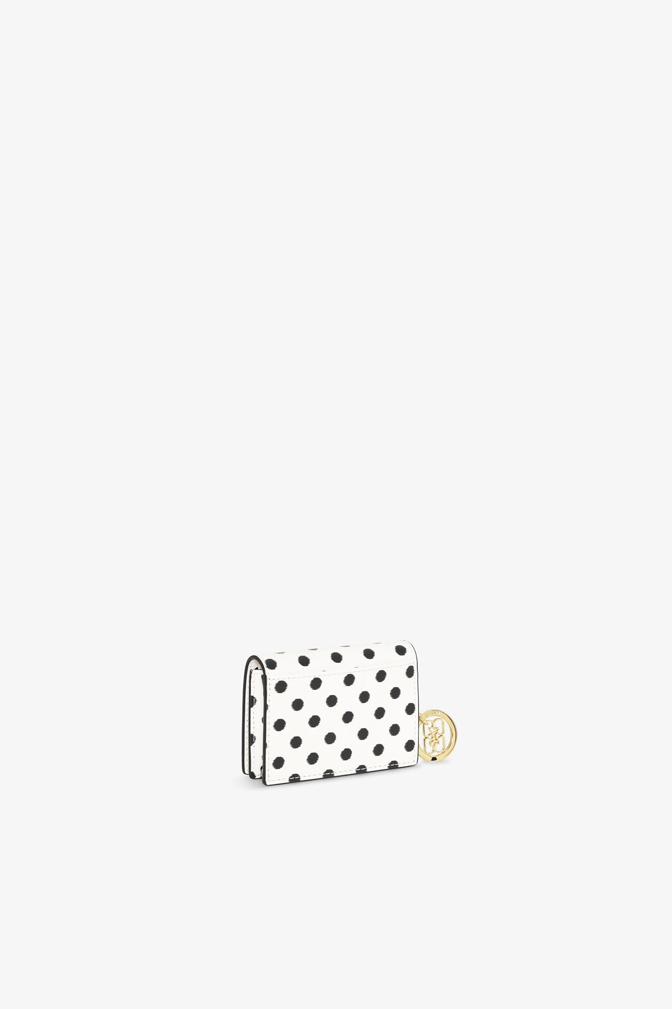 Egret Bou Card Holder With Flap and Dots - GANNI