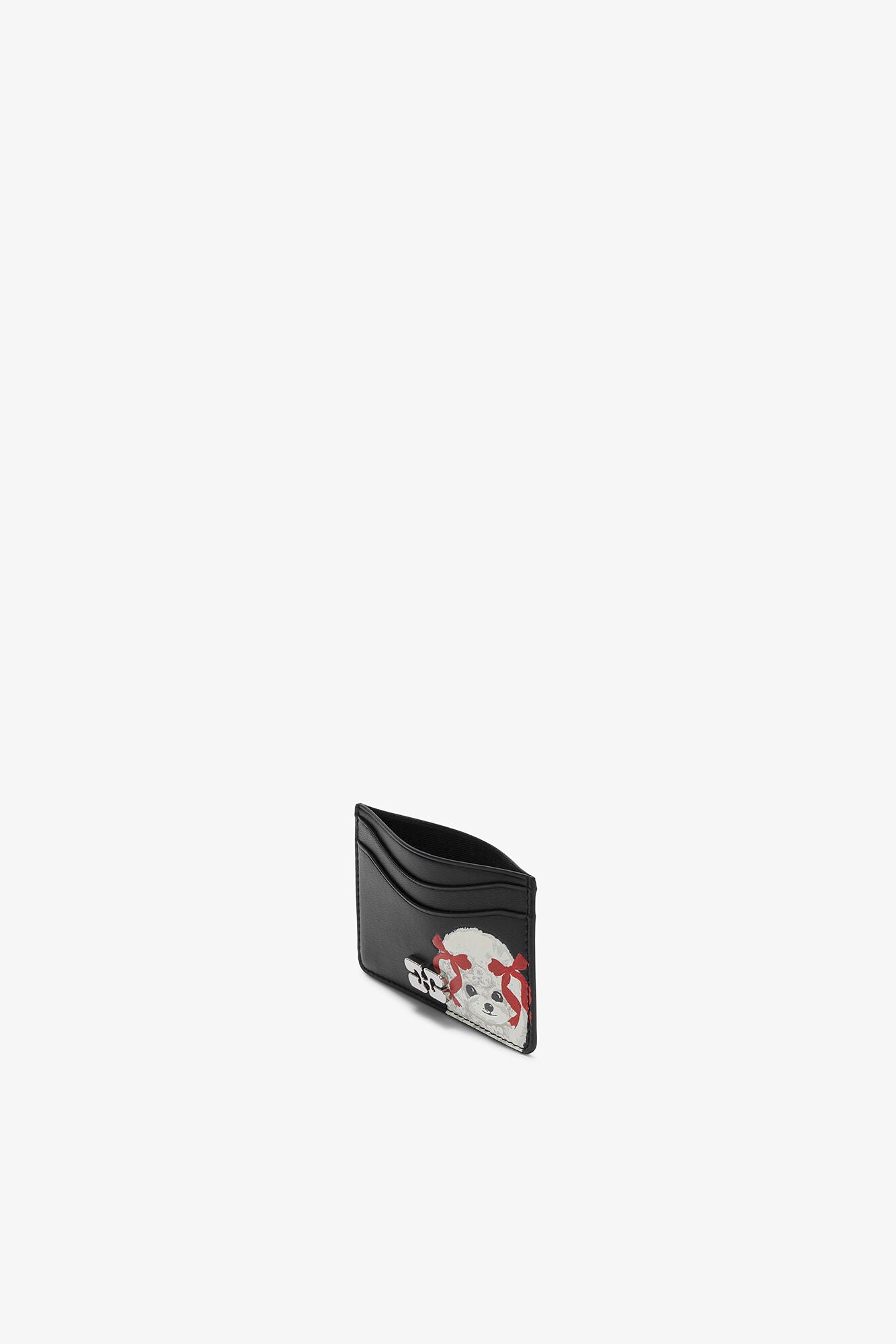 Black Bou Card Holder with Poodle - GANNI