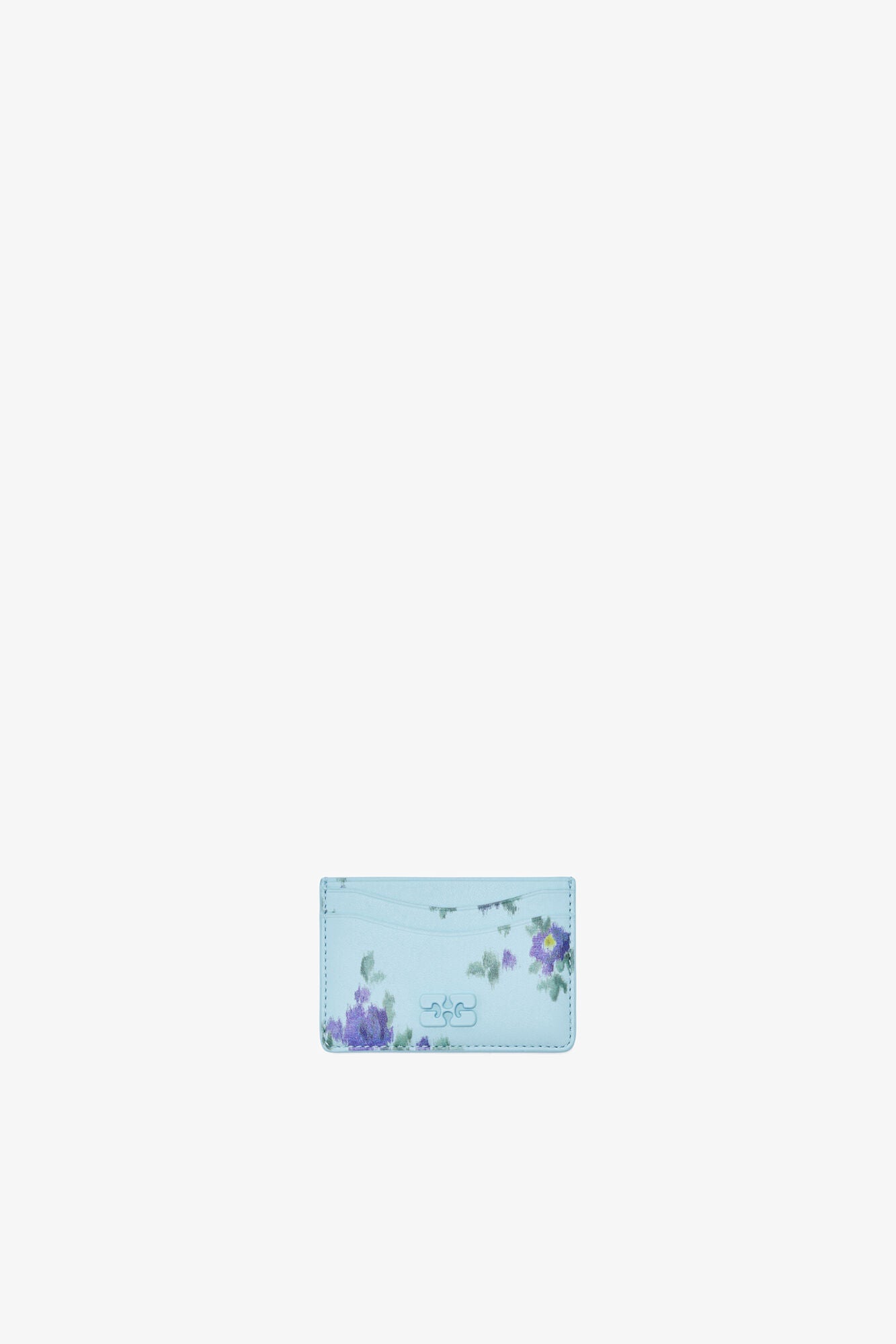 Iced Aqua Bou Card Holder in Blue - GANNI