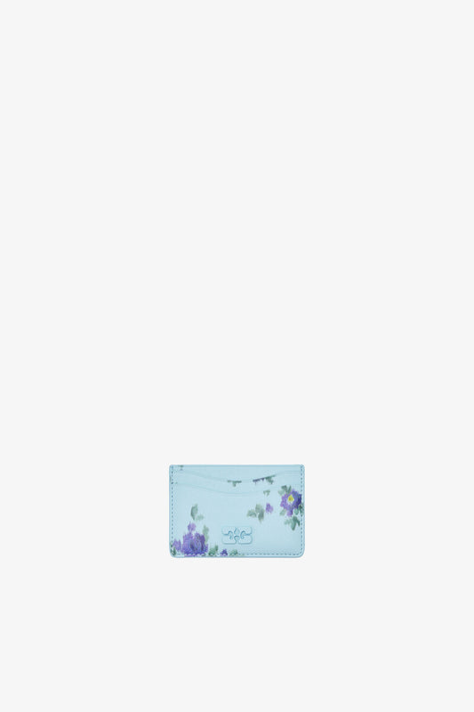 Iced Aqua Bou Card Holder in Blue - GANNI