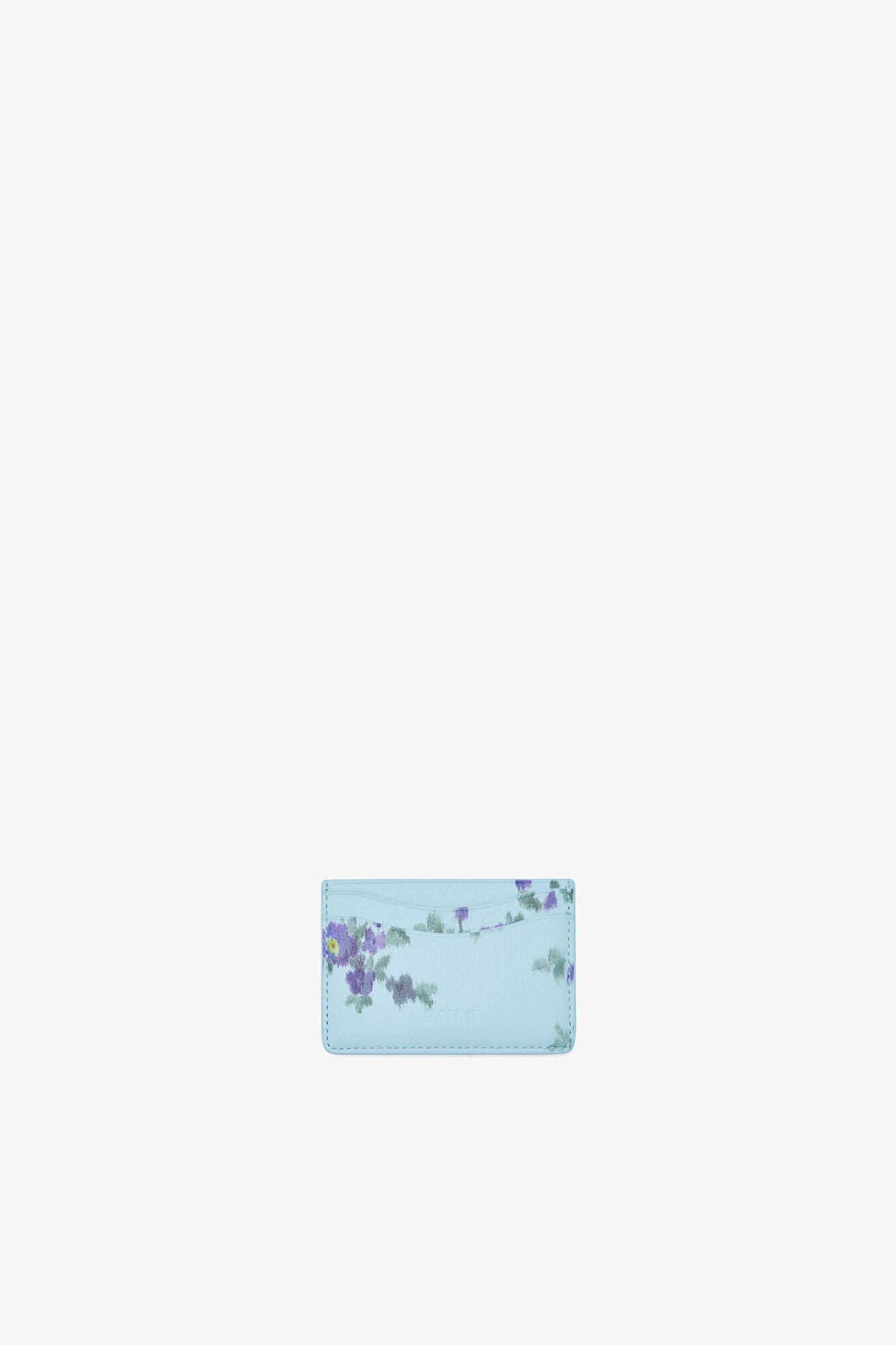 Iced Aqua Bou Card Holder in Blue - GANNI