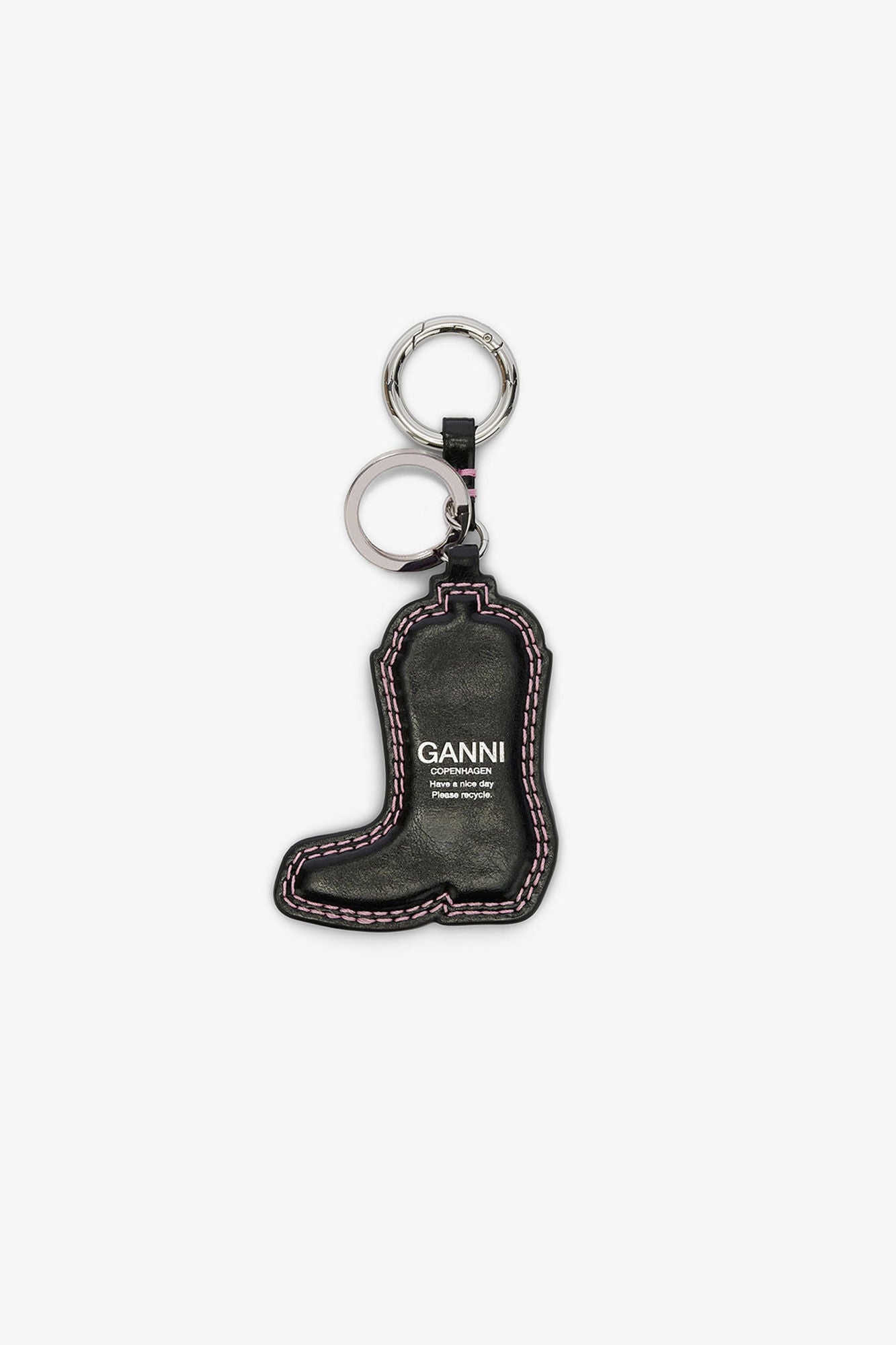 Western Boot Keyring in Black - GANNI